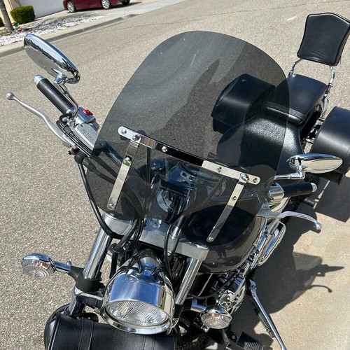 Motorcycle smoked windshield - motorcycle,